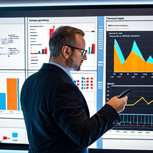 **

Strategic sourcing leader analyzing market trends on a large digital display in a modern office. Charts and graphs showing supply chain data, risk analysis, and forecasting are visible. The leader is focused and confident, wearing professional attire.

**